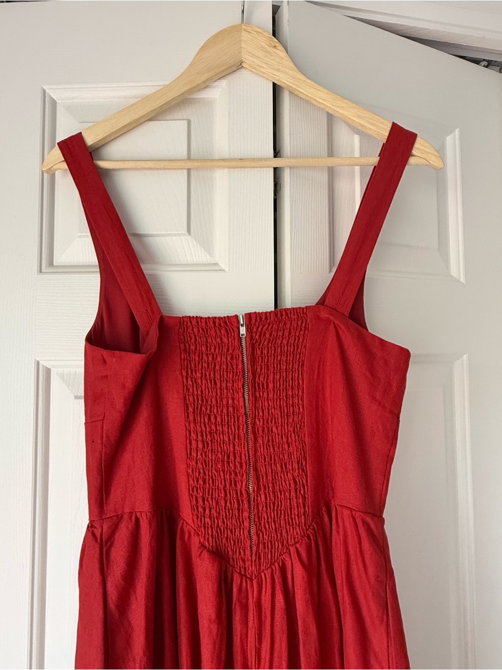 Balia Linen Dress Reformation in Sundried Tomato - Picture 9 of 11